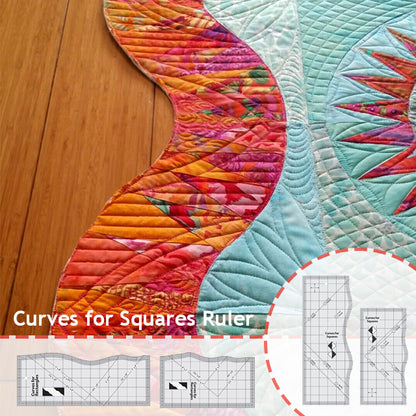 Curves for Squares & Rectangles Ruler - 2PCS (With Instructions)