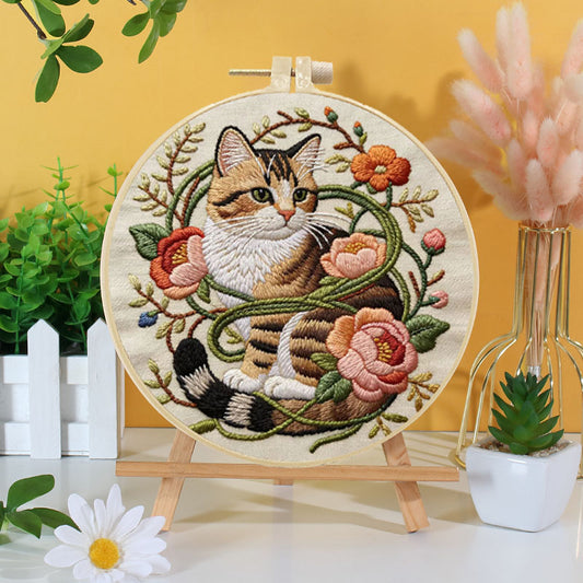 Whisker And Bloom Embroidery Kit