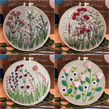 Vibrant Botanical Embroidery Kit: Bring the Freshness of Nature to Your Home Decor N