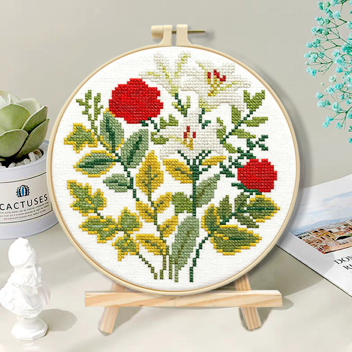Vintage Floral Embroidery Kit