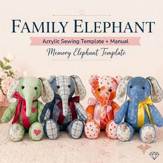 🔥50% OFF Limited Time Offer - Memory Elephant Template Ruler Set-With Instruction