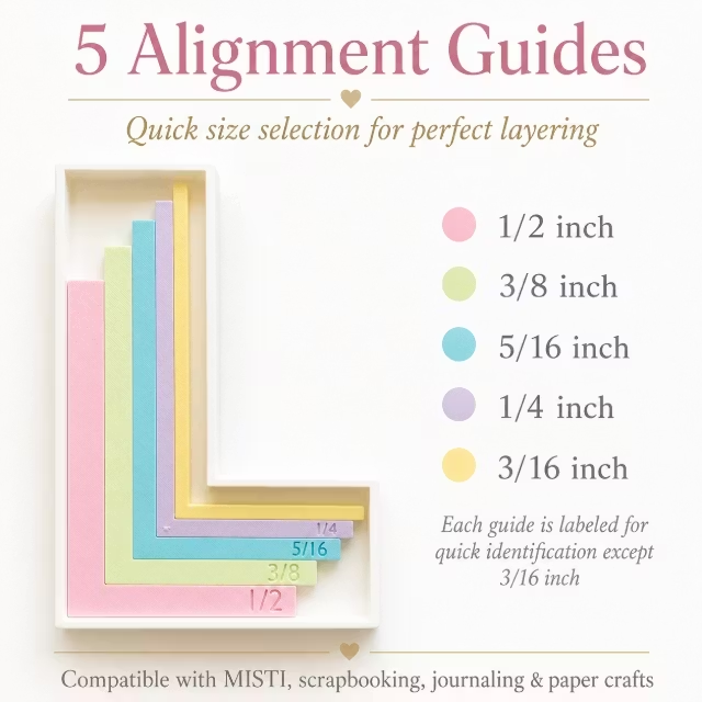 Card Making Alignment Guide Set with Tray