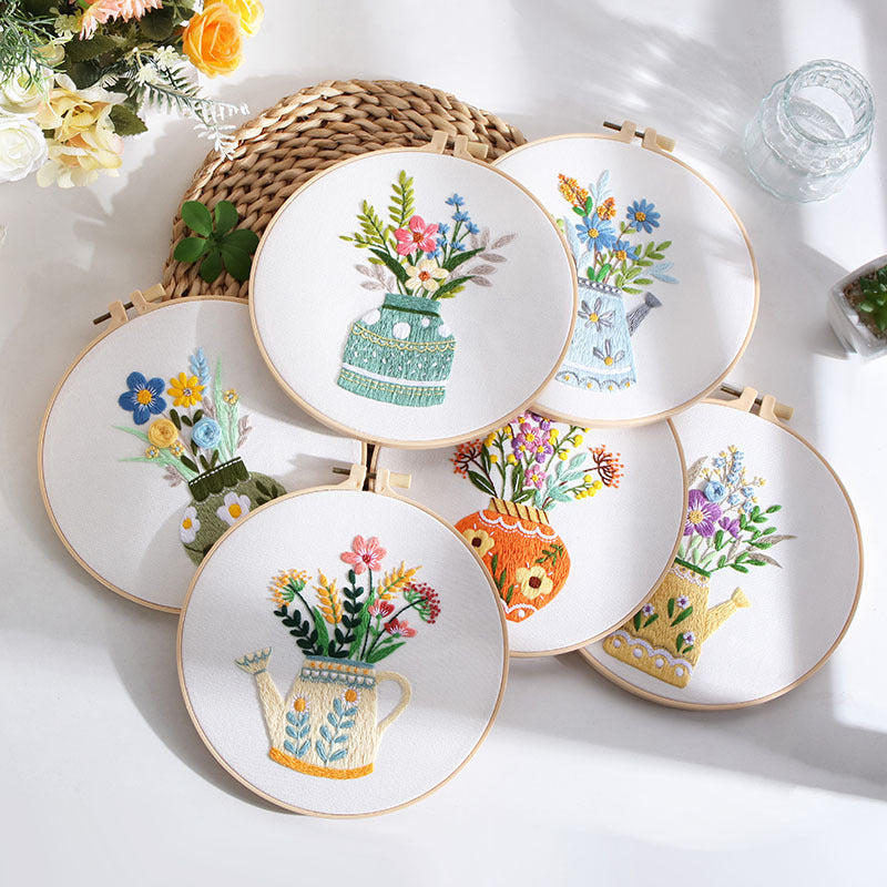Blooming Vase  - Themed DIY Embroidery Kits