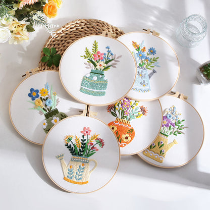 Blooming Vase  - Themed DIY Embroidery Kits