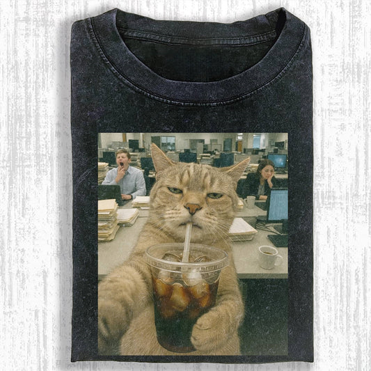 FUNNY CAT MEME ICON PFP T-SHIRT