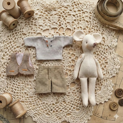 Mouse Family Sewing Template Set + With Instructions