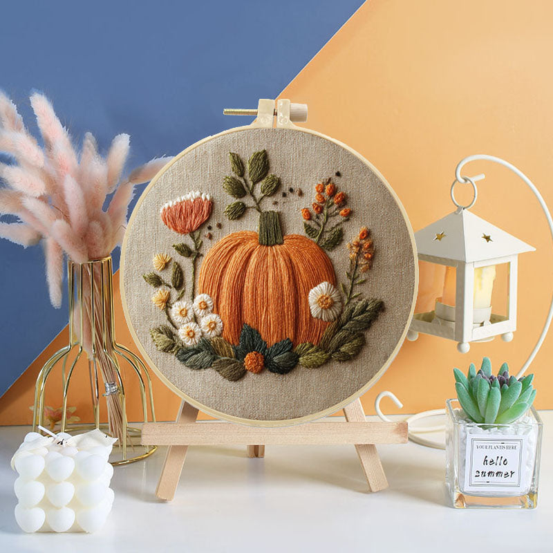 Harvest Pumpkin Embroidery Kit