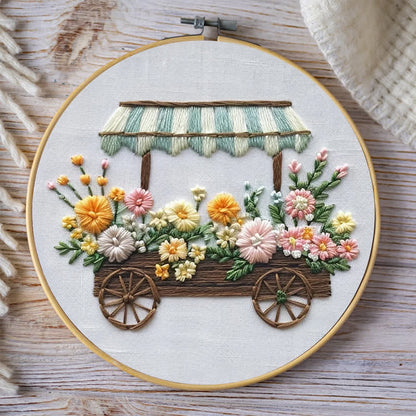 Rubbyoo Embroidery Kit - Flower Cart