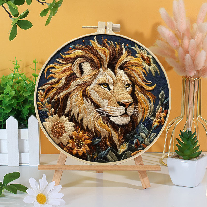 Majestic Lion Embroidery Kit