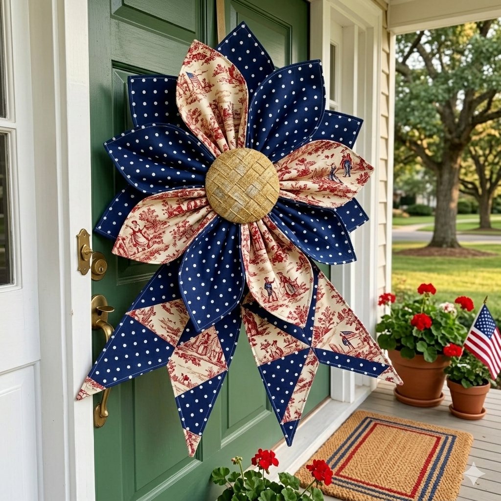 The Heritage Bloom Wreath & Bow: Multi-Piece Sewing Template Set- With Instructions