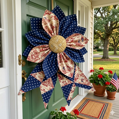 The Heritage Bloom Wreath & Bow: Multi-Piece Sewing Template Set- With Instructions