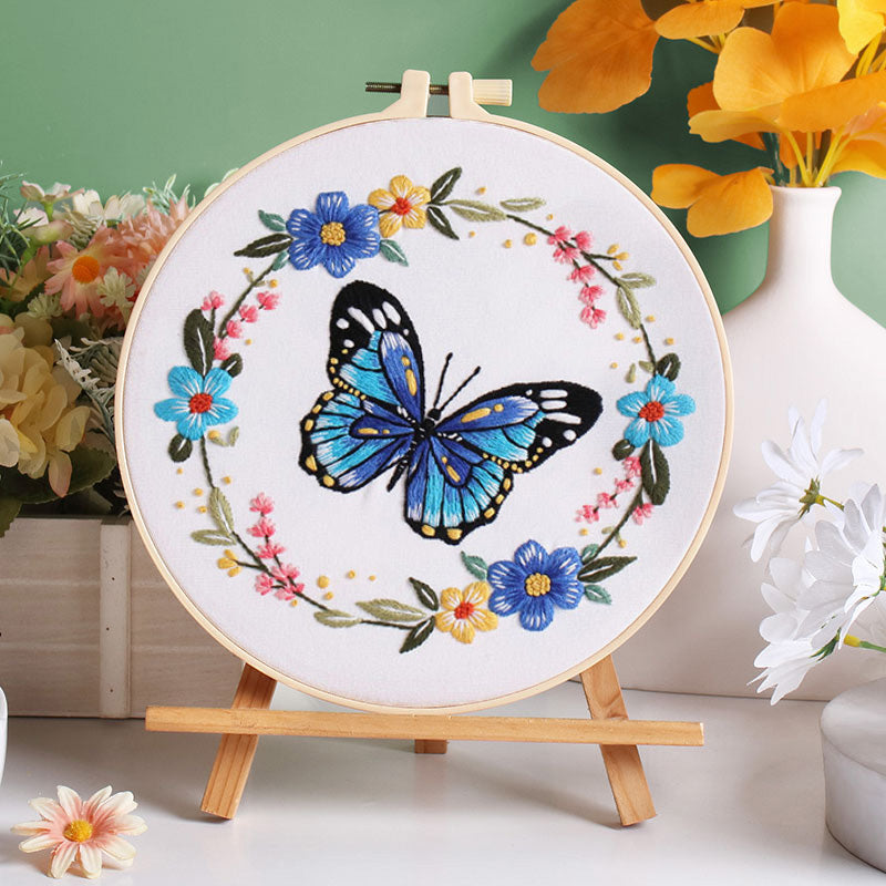 Butterfly Symphony Embroidery Kit: Embark on a Vibrant Stitching Journey
