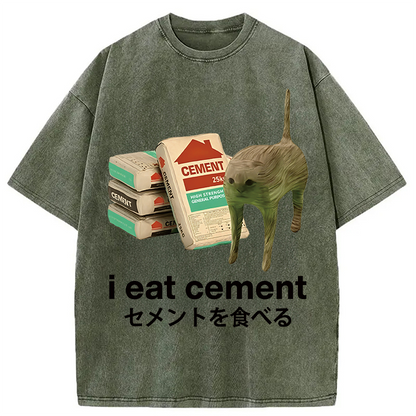 Eat Cement Washed T-Shirt
