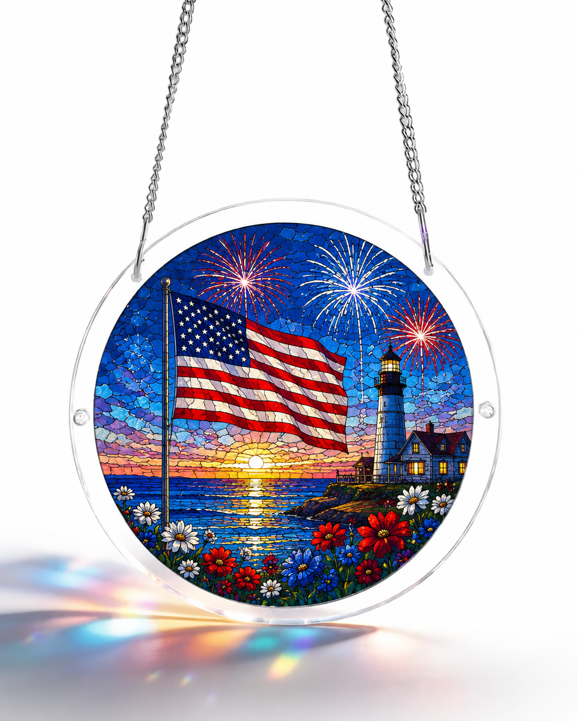 Acrylic Jigsaw Puzzle Suncatcher - Independence Day Celebrations