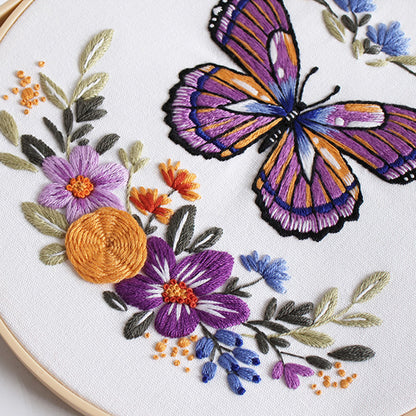 Butterfly Symphony Embroidery Kit: Embark on a Vibrant Stitching Journey
