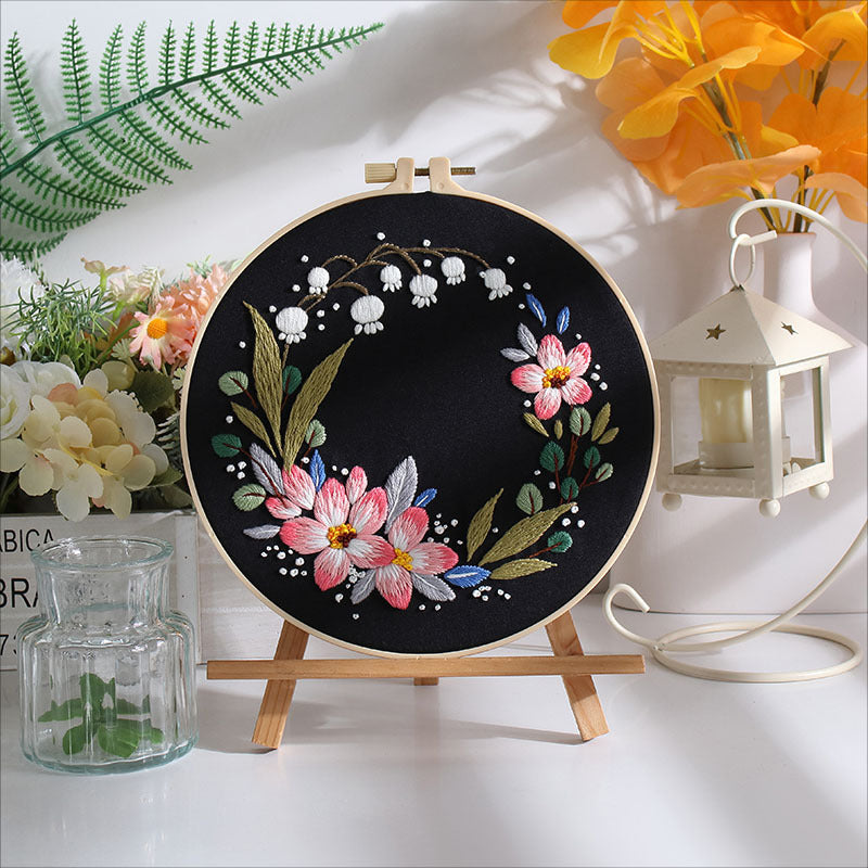 Midnight Bloom  - Themed DIY Embroidery Kits