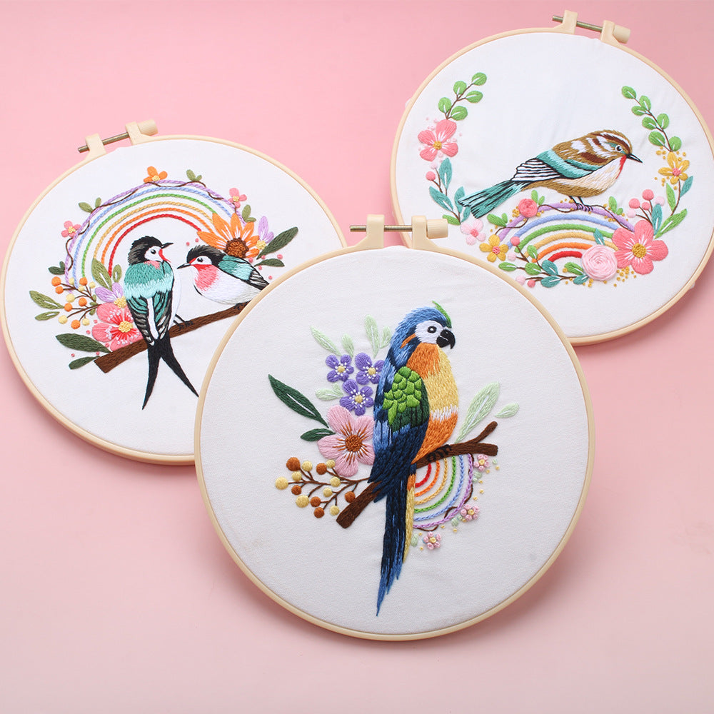 Bird & Floral Collection  -Themed DIY Embroidery Kits