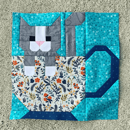Kittens in Cups Quilt Pattern Template - With Instructions