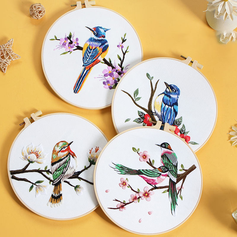 Birds in Bloom DIY Embroidery Kit