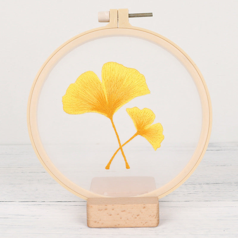 Transparent Bloom Embroidery Kit: Celebrate Nature's Elegance in Every Stitch