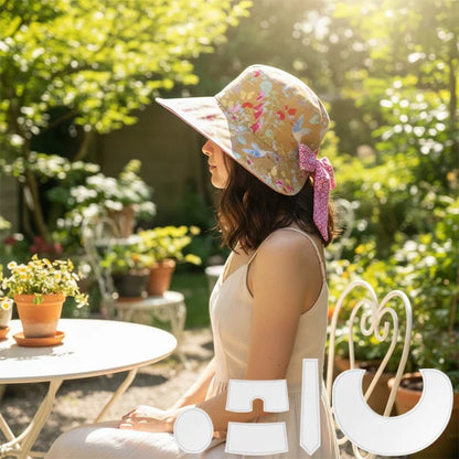 🌞50% OFF Summer Special Offer -  Bow Sunhat Template Cutting Ruler Set-With Instructions