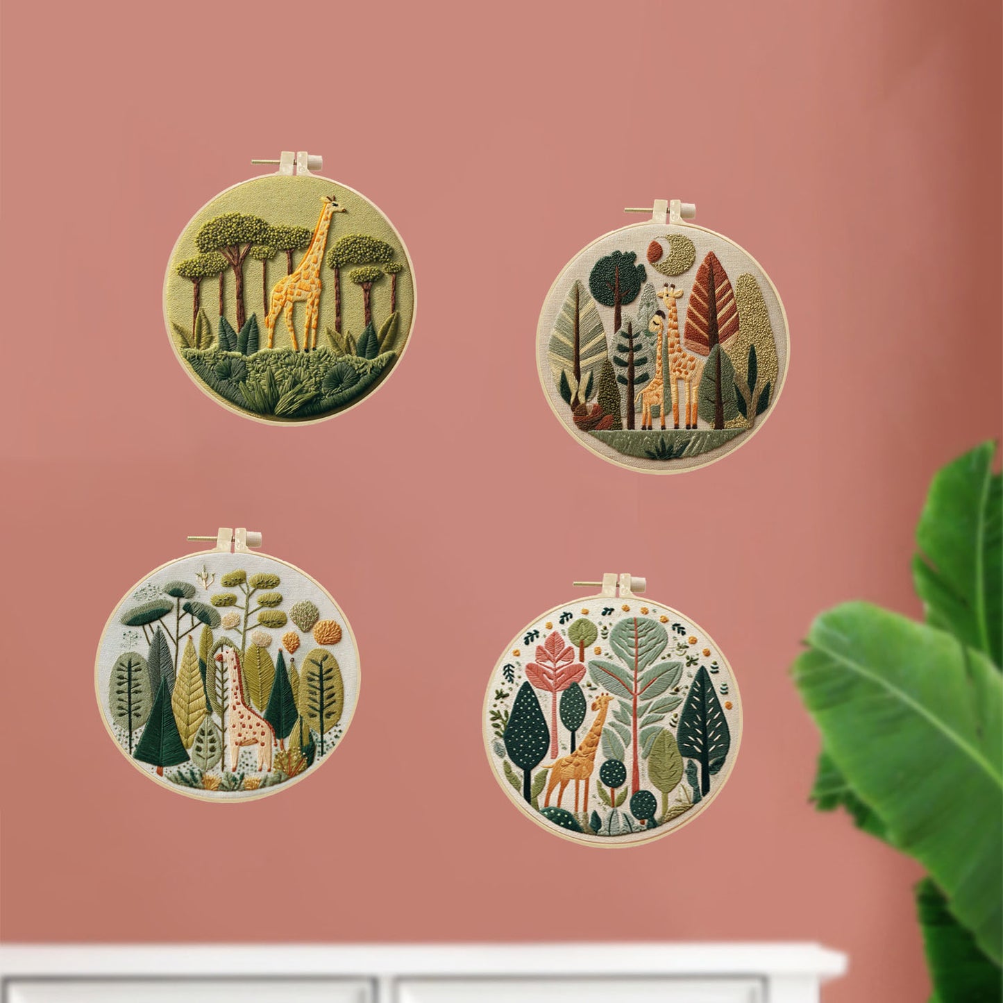 Giraffe Grove Embroidery Kit