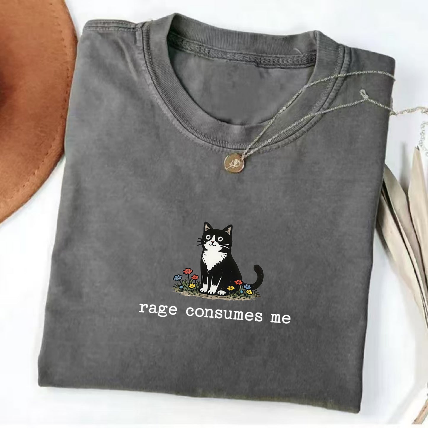 Rage Consumes Me Cat T-Shirt