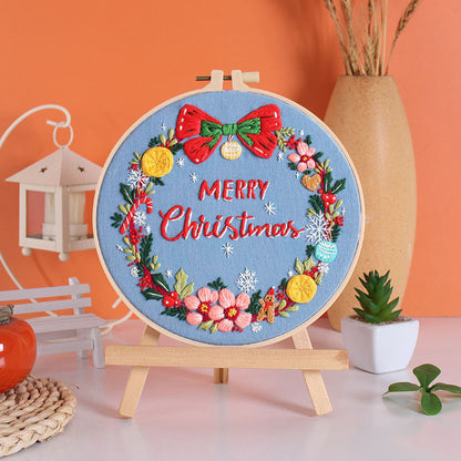 Christmas Delight Embroidery Kit: Create Your Festive Masterpiece!