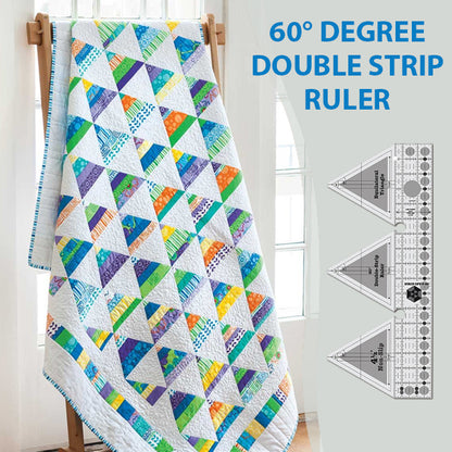 60° Degree Double Strip Ruler - With Instructions