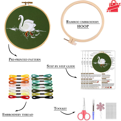 Aquatic Wonders Embroidery Kit: Craft Your Underwater Masterpiece