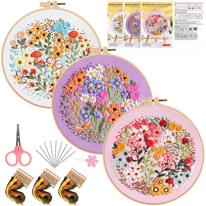 Blooming Garden -Themed DIY Embroidery Kits