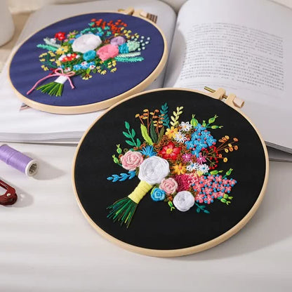 Rubbyoo Embroidery Kit - Flower Bouquet