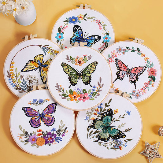Colorful butterflies -Themed DIY Embroidery Kits