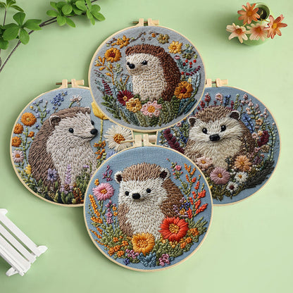 Hedgehog And Wildflower Embroidery Kit