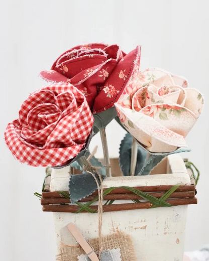 Fabric Roses Template Set - With PDF Patterns + Instructions