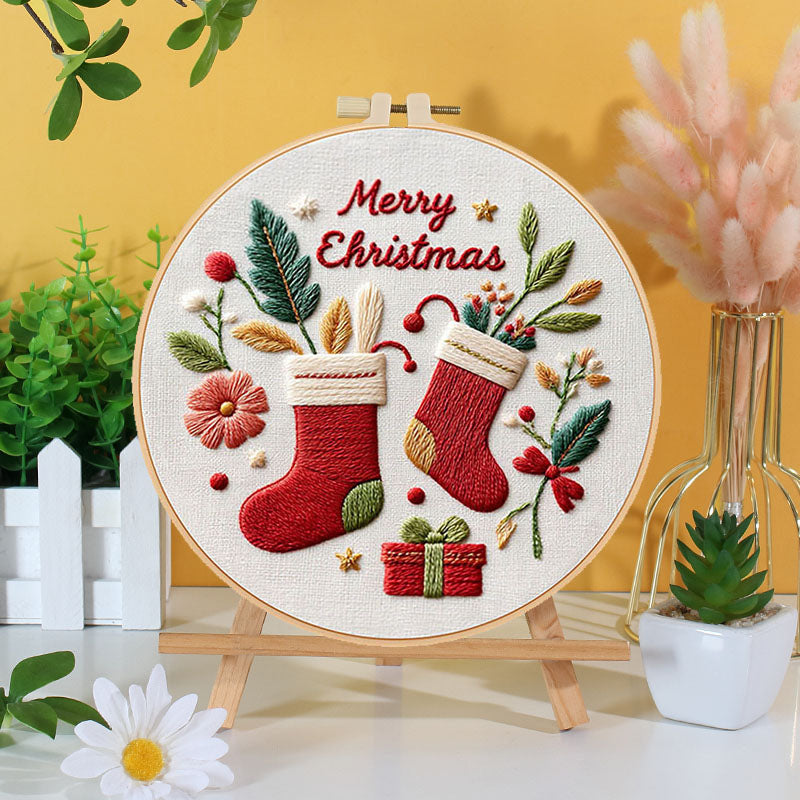 Festive Christmas - Themed DIY Embroidery Kits