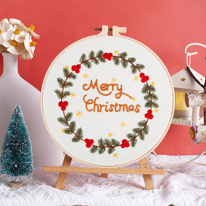 Christmas Cheer Embroidery Kit: Celebrate the Season with Every Stitch