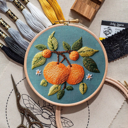 Rubbyoo Embroidery Kit-  Branch Oranges