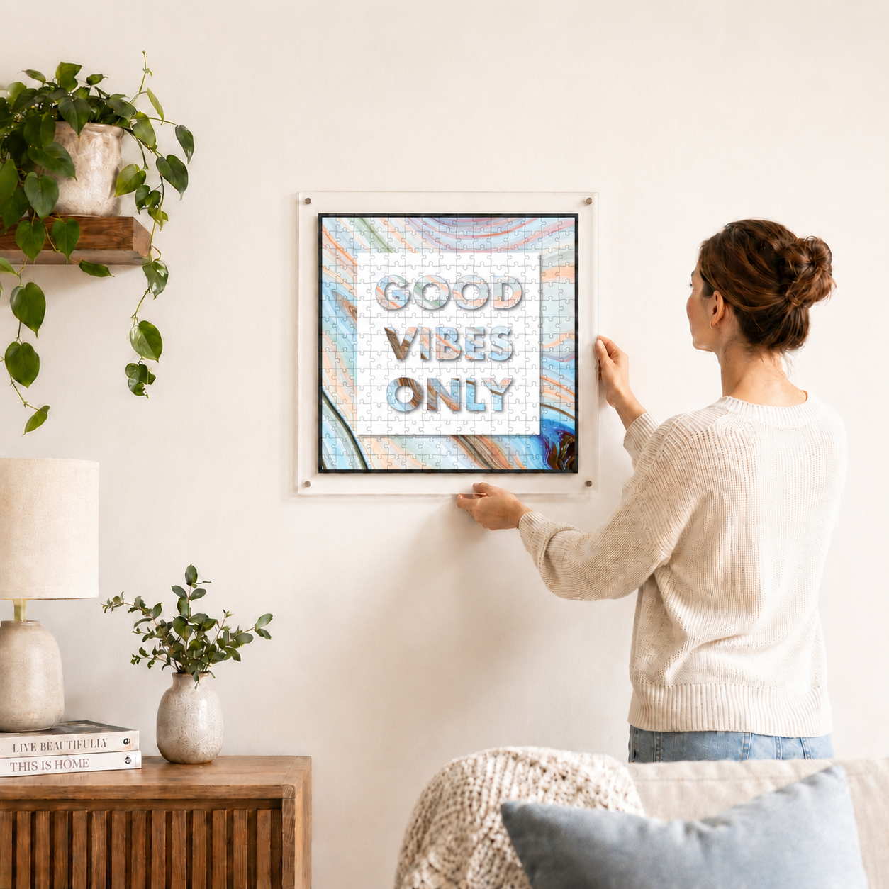 Hangable Acrylic Puzzle | Good Vibes Only