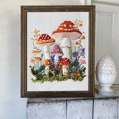 Rubbyoo Embroidery Kit- Mushroom Plant