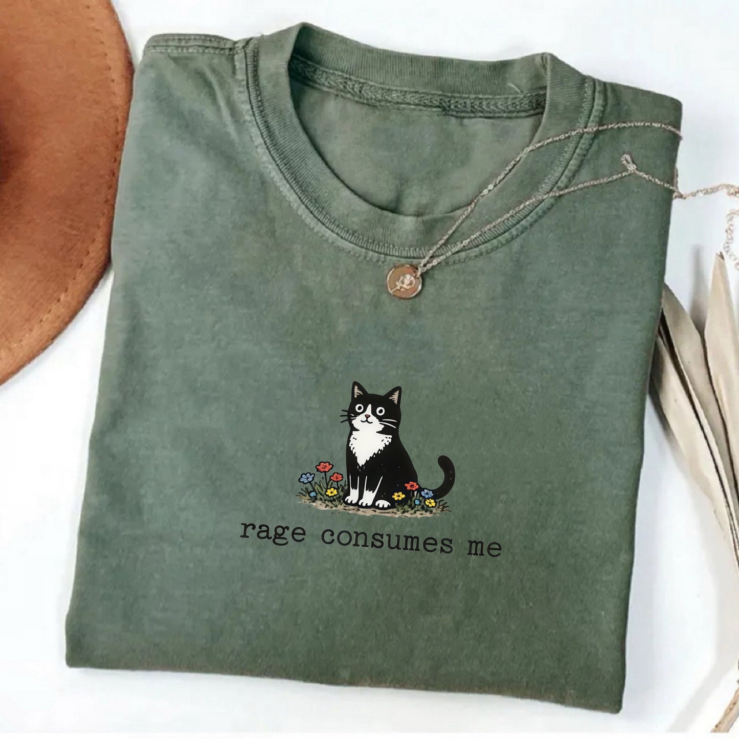 Rage Consumes Me Cat T-Shirt