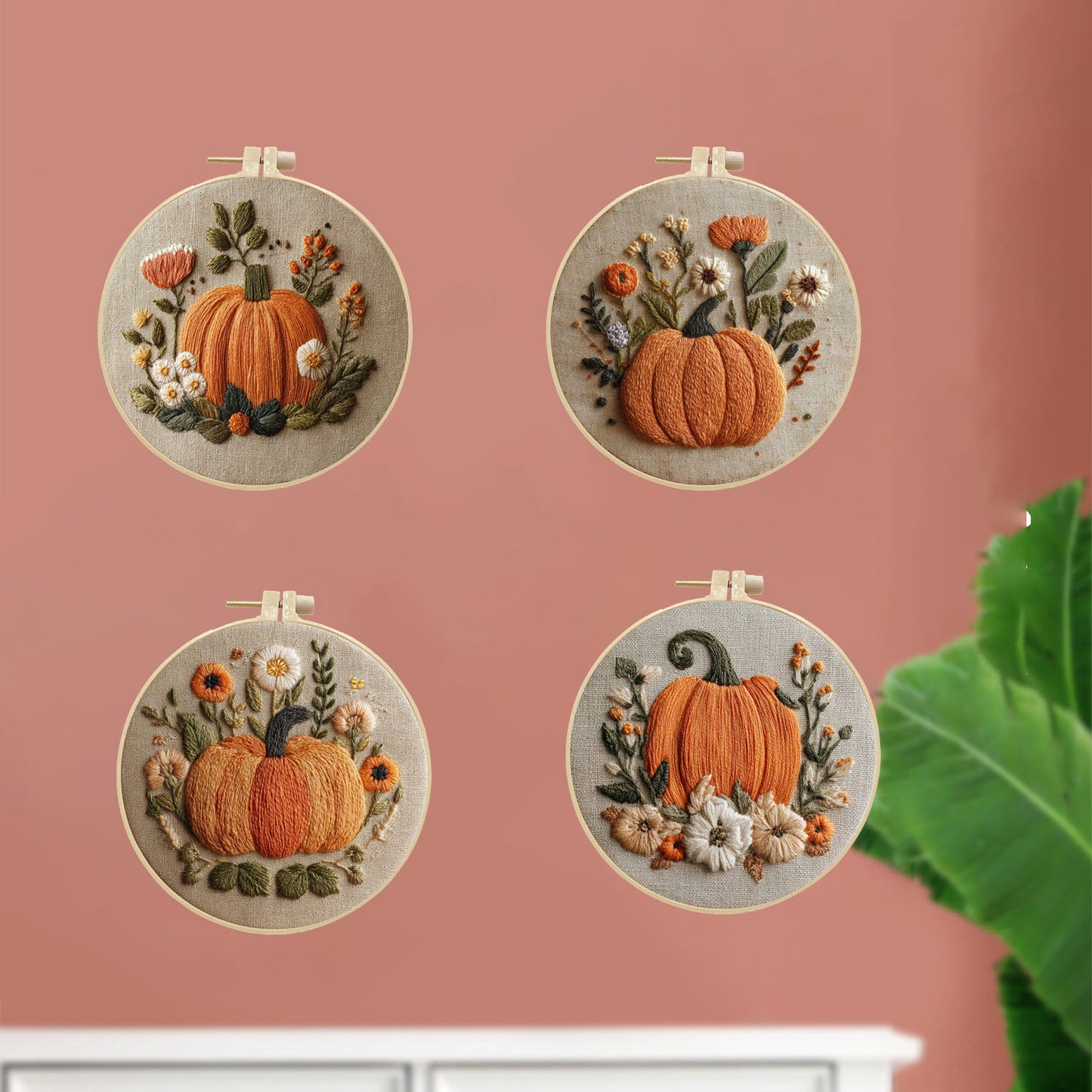 Harvest Pumpkin Embroidery Kit