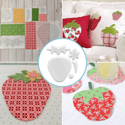 Vintage Strawberries Quilt Template - With Instruction